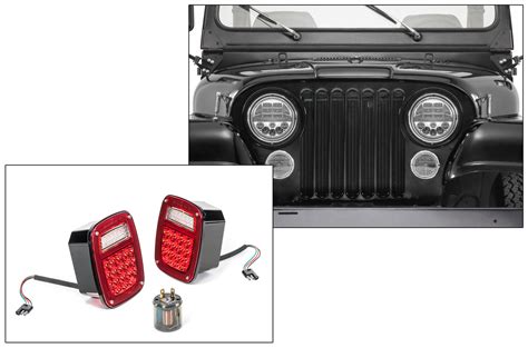 Tactik Headlight Tail Light Combo For Jeep Cj Cj Cj