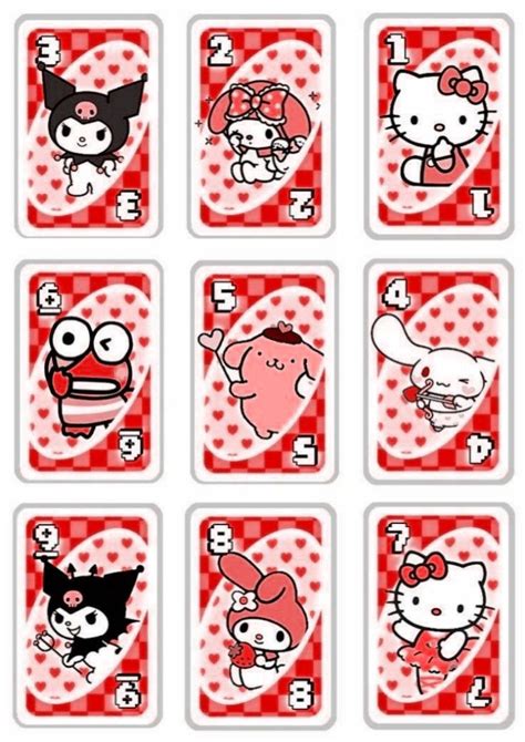 SANRIO uno 2 3d kartlar Çıkartma Şirin çizim