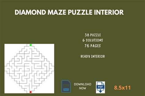 Diamond 38 Mazes Adult Work Book Graphic By Sunday Design · Creative Fabrica