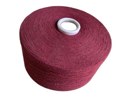 Dry Spun Grindle Yarns Maroon Dyed Cotton Yarn For Knitting Count