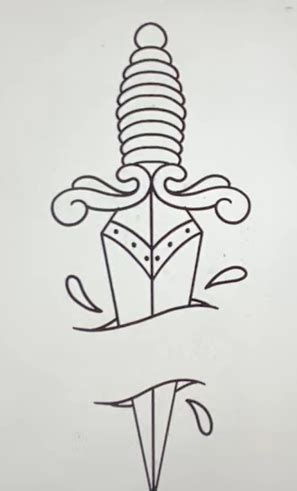 How to Draw a Dagger Tattoo | Tattooing 101