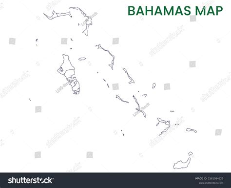 High Detailed Map Of Bahamas Outline Map Of Royalty Free Stock