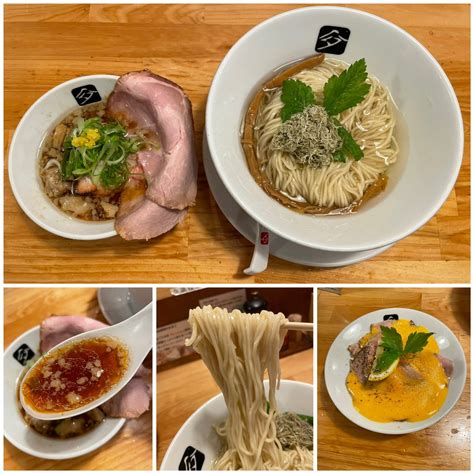 2023 67🤗 【中華そば 髙野】大口 特製豚つけ蕎麦 吊し焼き焼豚丼新作レモンソース 鶏に豚の背脂や吊し焼きのコクや旨味溶け込むつけ汁