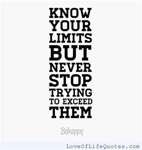 Know Your Limits Quotes. QuotesGram