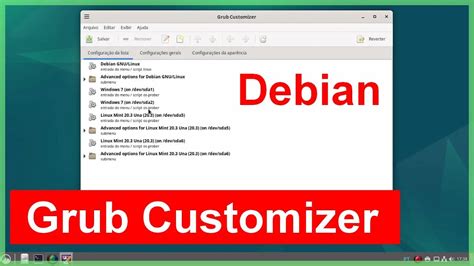 Como Instalar E Usar O Grub Customizer No Debian 12 Linux Alterar A