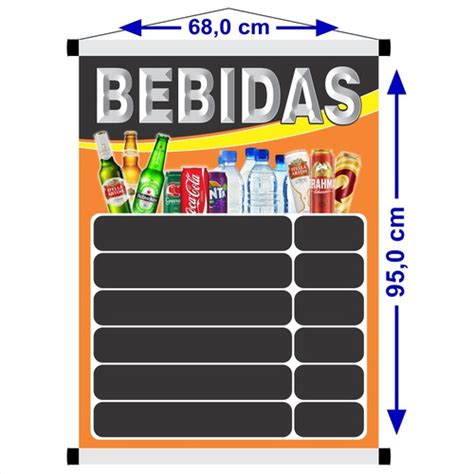 Banner Grande Bebidas Cerveja Bar Refrigerante Água R 384