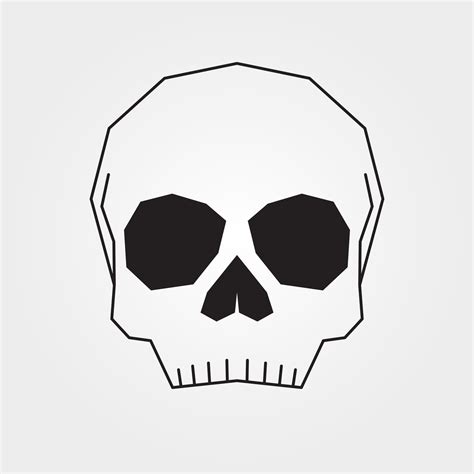 Skull Graphic Artwork Vector In Modern Minimal Style 7652238 Vector Art