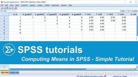 Computing Means In Spss Quick Tutorial Examples Youtube