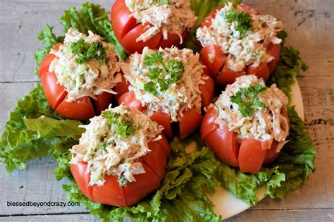 Rustic Chicken Salad Stuffed Tomatoes