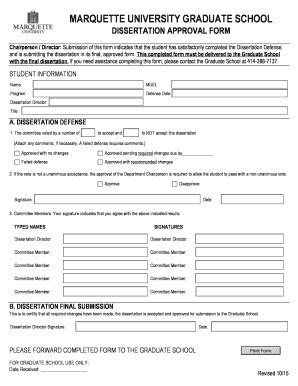 Fillable Online Mu DISSERTATION APPROVAL FORM Mu Fax Email Print