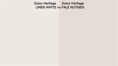 Dulux Heritage Linen White Vs Pale Nutmeg Side By Side Comparison