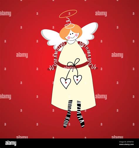 Angel. Symbol of happiness and love. Vector Stock Vector Image & Art ...
