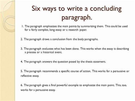 How To Write A Conclusion For An Essay Clazwork