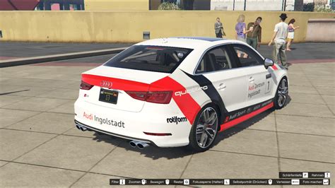 Audi A3 S3 Sedan Livery Audi Ingolstadt Livery German Gta5