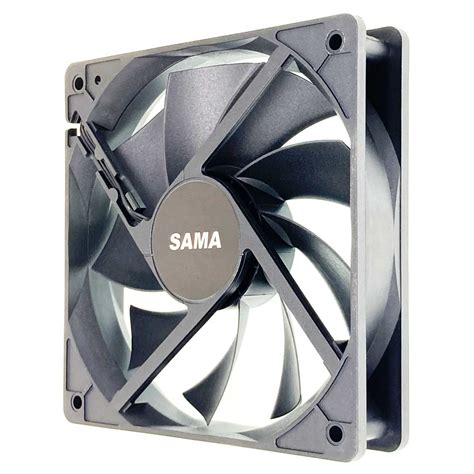 מאוורר 120mm למארז עם תאורה בצבע שחור SAMA