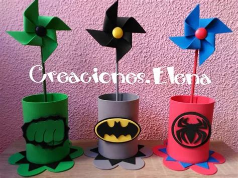 Centros Mesa Mascaras Y Dulceros Superheroes Manualidades De