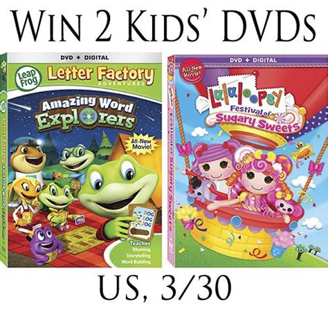 Win Dvds Of The New Leapfrog Letter Factory Adventure And Lalaloopsy