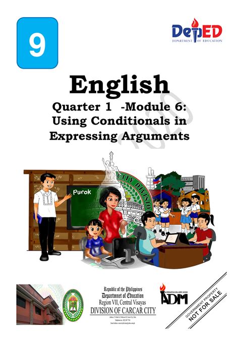 Copy Of English 9 Slm Q1 W6 M6 V1 0 Cc Released I 9 English Quarter