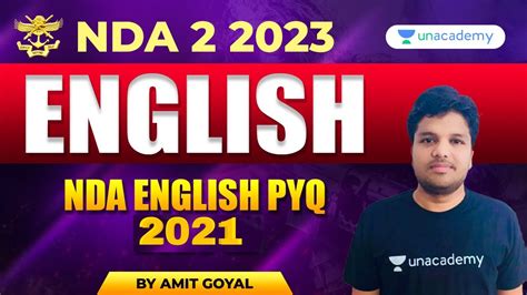 NDA 2 2023 NDA English PYQ 2021 Agni NDA 2 Batch NDA English