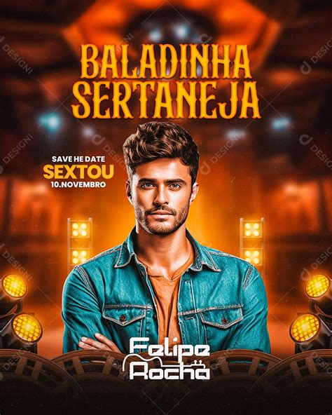 Flyer Baladinha Sextaneja Felipe Rocha Social Media PSD Editável