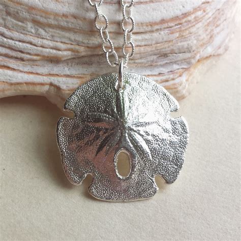 Sand Dollar Necklace Sterling Silver Nature Inspired Etsy