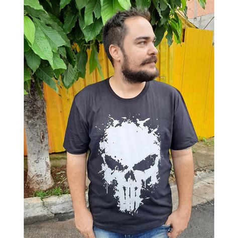 Camiseta The Punisher Justiceiro Camiseteria G Meas Do Cadu