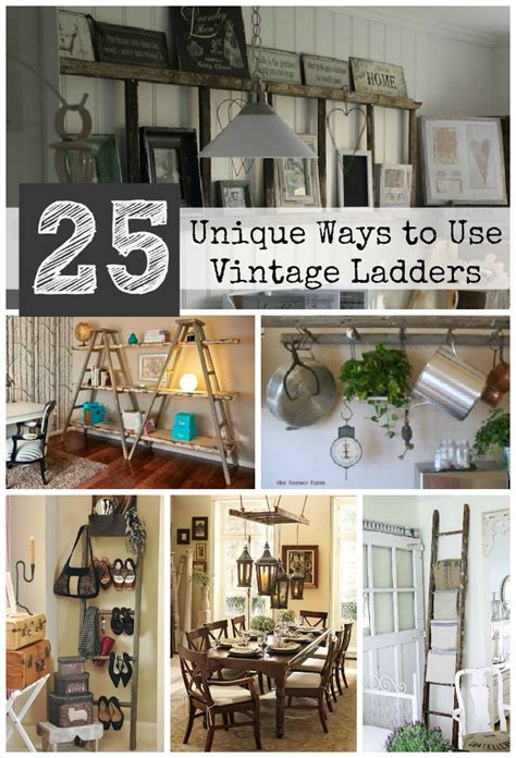 Unique Ways To Decorate With Vintage Ladders Home Diy Vintage