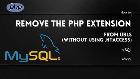 How To Remove The Php Extension From Urls Without Using Htaccess