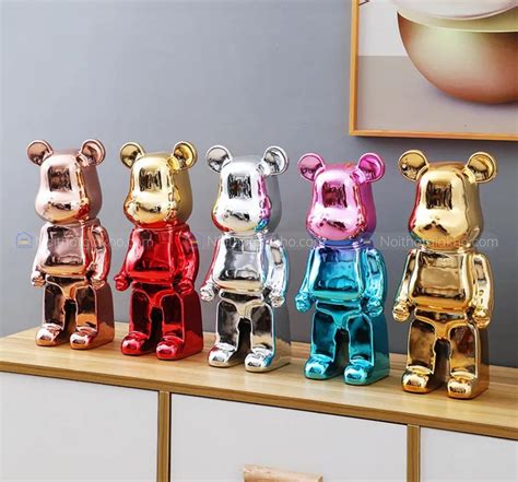 Mô Hình Gấu Bearbrick 28cm Tượng Decor