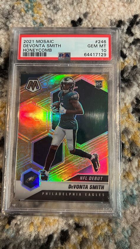 Psa Mint Panini Mosaic Nfl Debut Honeycomb Devonta Smith Rc