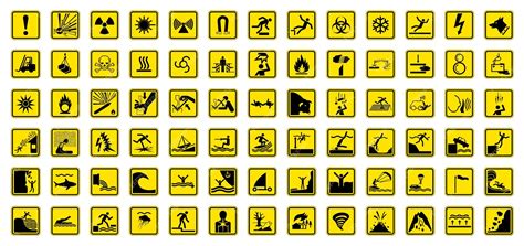 Premium Vector | Collection of Various Safety Warning Signs