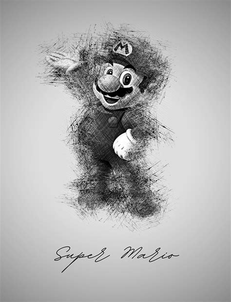 Super Mario Posters And Prints By Sketch Art Printler