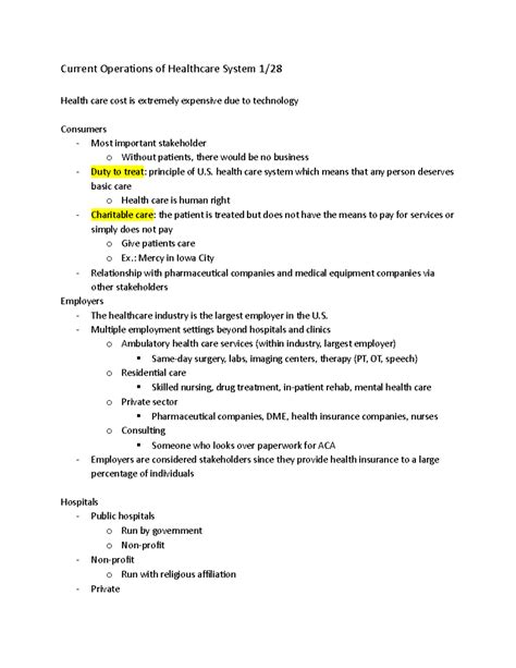 Current Operations of Healthcare System - health care system which ...