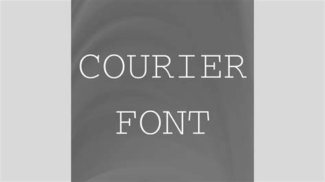 Courier Font Free Download