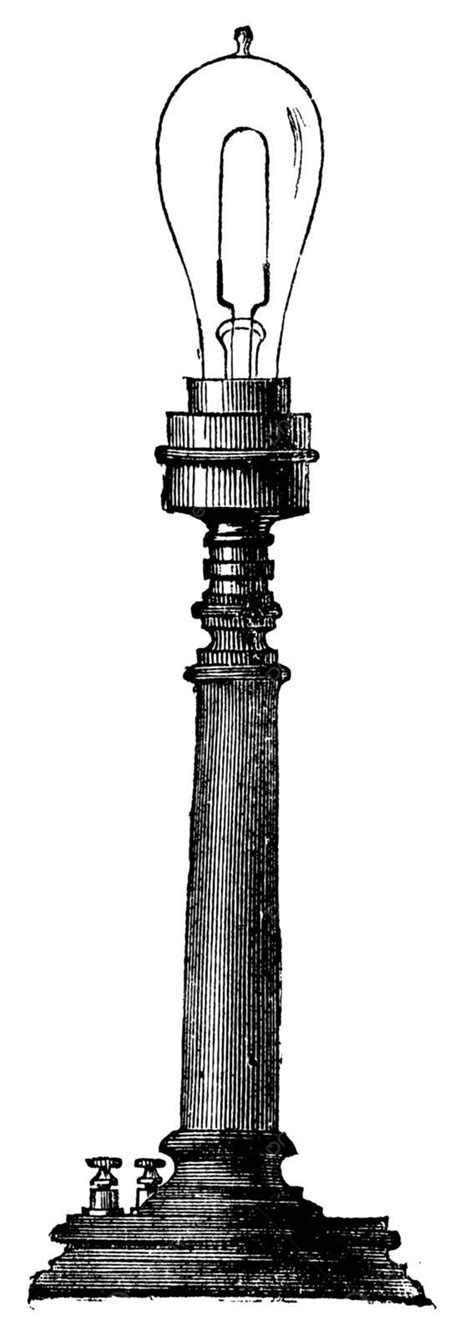 Thomas Alva Edisons Invention The Incandescent Lamp Or Carbonfilament