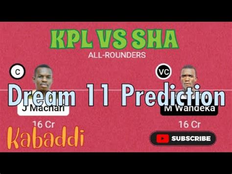 KPL VS SHA Kabaddi Dream 11 Prediction SHA VS KPL Dream 11 Team KPL