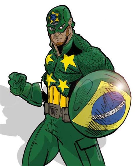 Capitão Brasil Herói Super Herói Desenho De Fumaça