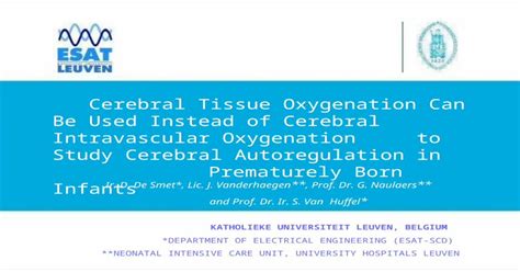 Ppt Cerebral Tissue Oxygenation Can Be Used Instead Of Cerebral