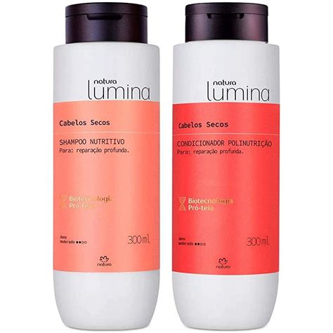 Natura Kit Lumina Shampoo E Condicionador Para Cabelos Secos Ml