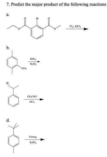 Answered 7 Predict The Major Product Of The Following Reactions Bartleby