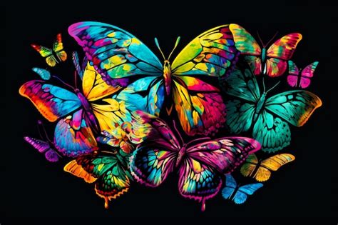 Rainbow Color Butterfly Wallpaper