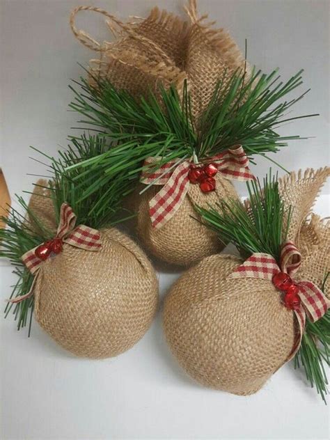 Magnifiques Décorations De Noël En Jute Rustique Festive