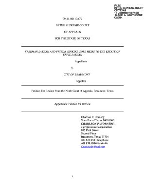 Fillable Online Supreme Courts State Tx 09 11 00110 CV Supreme Courts