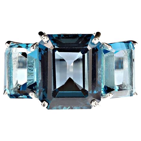 Goshwara London Blue Topaz Emerald Cut Bezel Set Ring For Sale At 1stdibs Bezel Set Blue Topaz