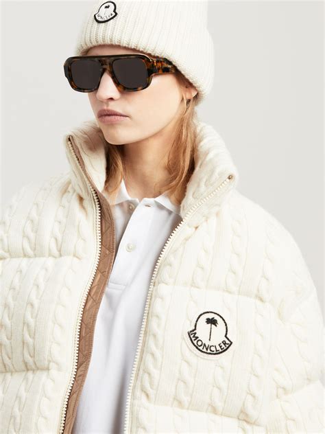 Moncler X Palm Angels Genius Jacket In White Palm Angels Official