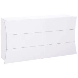 Commode Moderne Cm Laqu Blanc Brillant Arcadi Matelpro