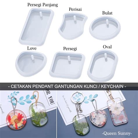 Jual Pc Cetakan Resin Bentuk Gantungan Kunci Keychain Liontin Pendant