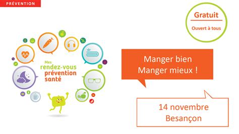 Prévention actions sociales Manger bien manger mieux Mes Rendez