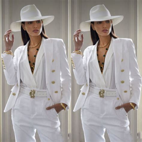 White Womens Suits Two Pieces Wedding Formal Business Office Ladies Work Wear Ebay