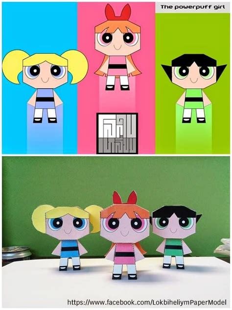 New Jeans Powerpuff Papercraft In Paper Doll Template Paper Porn